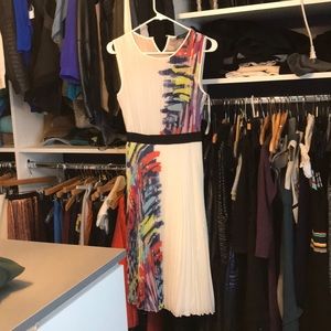 Bcbg pleated midi dress